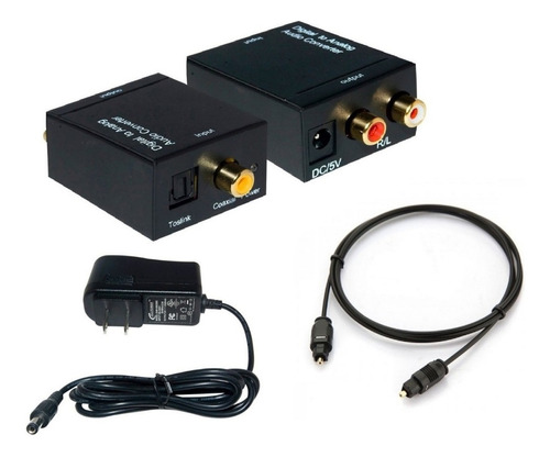 Convertidor Digital Analógico Audio Coaxial Rca Fibra Optica