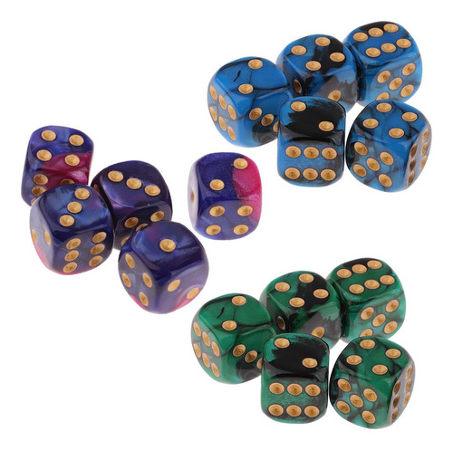 4 Paquete De 2-4 Dados De Juego De 5x6 Caras, Dados 4 Piezas