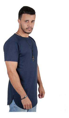 Imagem 6 de 6 de Kit C/6 Un Camisas Blusas Masculinas Longline Plus Size
