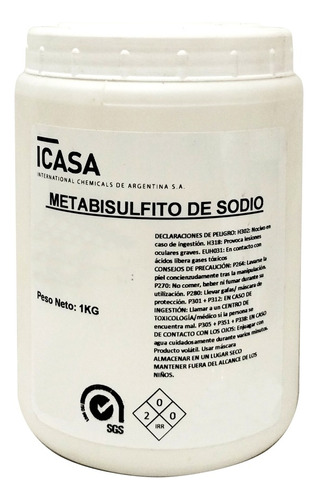 Metabisulfito De Sodio X 1 Kg. Icasa