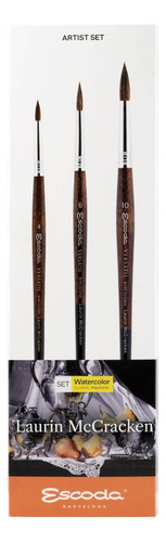 Set Con 3 Pinceles Para Acuarela Laurin Mccracken Escoda