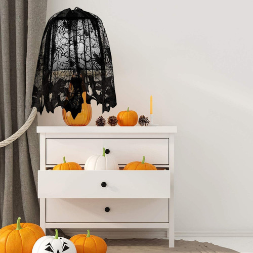 4 Piezas Conjuntos Decoraciones Mantel De Telaraña Halloween