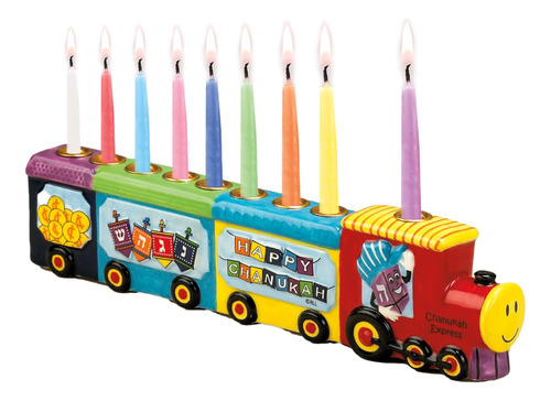 Rite Lite Chanukah Menorah Express Ceramic Menorah, 11.5 Mul