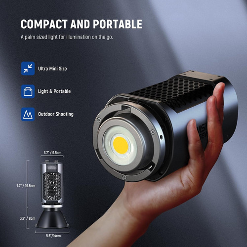 Luz Led Video Con Control 2.4g/app 130w 5600k Mini Cob Salid