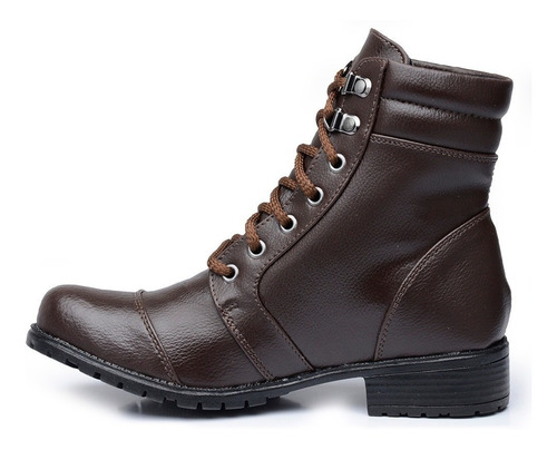 Bota Feminina Coturno Militar Montaria Exercito Metal Cafe | Mercado Livre