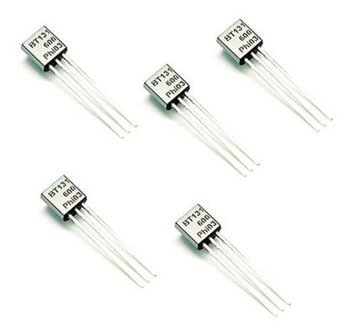 5 Unidades Bt131-600 Triac Bt 131 Gate 600v 1a To-92 Nuevos