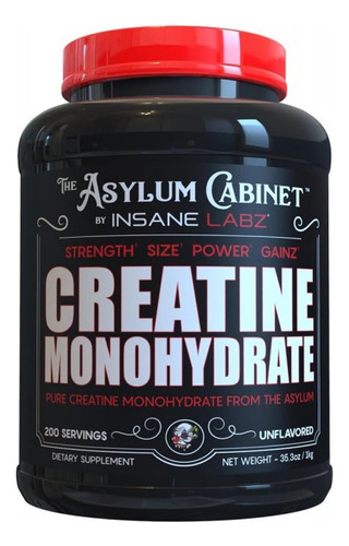 Creatina Monohidratada Insane Labz 1 Kg 200 Servicios Sabor Na