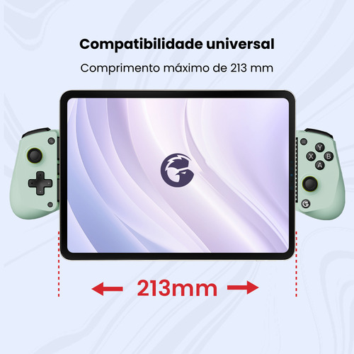 Controle Gamepad Gamesir X5 Lite Usb-c Android iPhone 15/16 Mobile Hall Effect Turbo Leve Verde