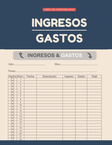 Libro: Libro De Contabilidad Ingresos Gastos: Registre Sus C
