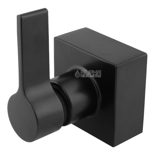 Acabamento Registro Quadrado Metal Preto + Conversor Docol Acabamento Mate