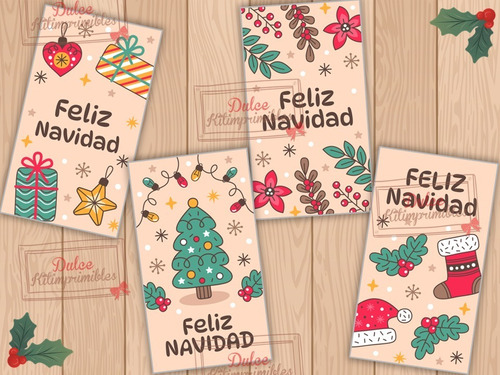 Etiquetas Tag Tarjetas Stickers Feliz Navidad Imprimibles 08