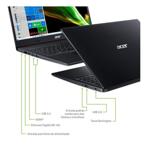 Notebook Acer Aspire 3, 15.6 Quad Core, 8gb Ram, 512gb Ssd