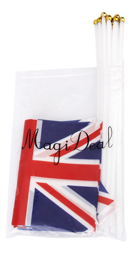 8 X 12 Piezas Bandera Británica Del Banderín Con Bandera