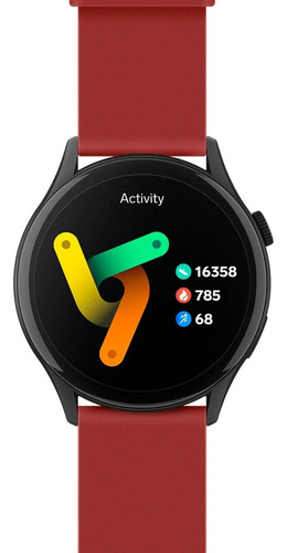 Smart Watch Steren Smw-500ne Carcasa De Aluminio Bluetooth Negro Rojo Negro