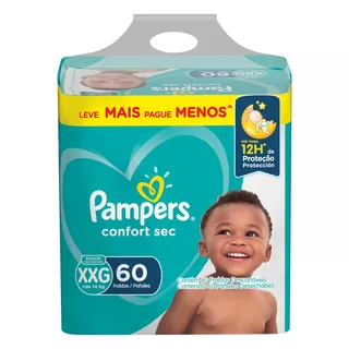 Fraldas XXG 60 unidades Pampers Confort Sec