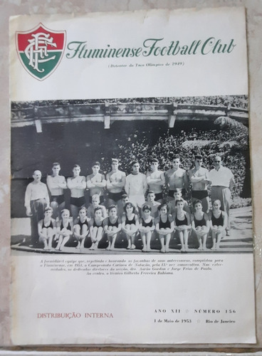 Revista Fluminense Fc Boletim De Informações N° 156 Mai 1953