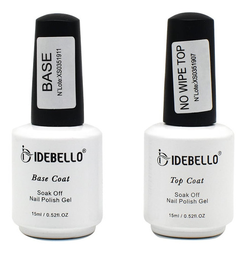 Kit Base Coat + Top Coat  Idebello  Permanente