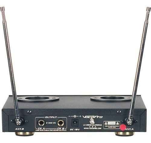 Sistema De Micrófono Inalámbrico Recargable Vocopro Vhf Vhf