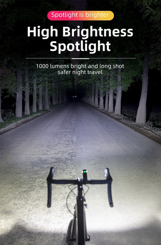 Imagen 3 de 7 de Linterna Luz Delantera Ciclismo R3 1000 Lumen Real Rockbros