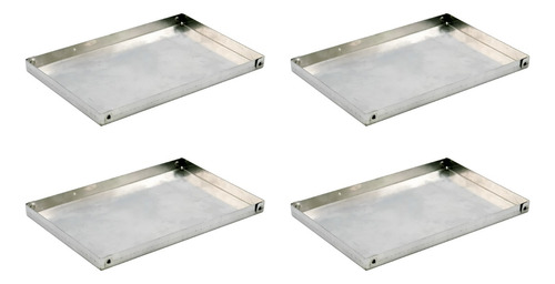 Set X 4 Placa De Aluminio Bandeja Reforzada 40x60x2 Cm