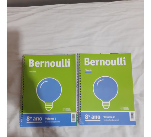 Kit Coleção Livros Usados Bernoulli Filosofia 8º Ano Volumes 1 E 2 Ensino Fundamental