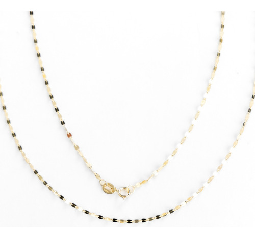 Cadena De Oro Italiano 14k, Estilo Grano De Café, 40 Cm Color Amarillo