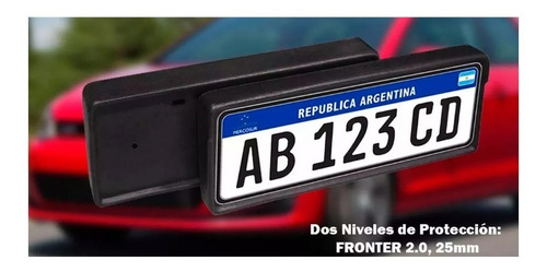 Imagen 2 de 5 de Protector Frontal Parag 3.0 Porta Patente Mercosur Univesal