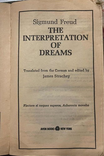 Sigmund Freud La Interpretación De Los Sueños En Inglés (Usado)