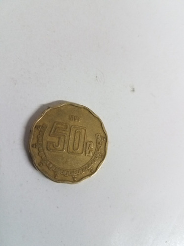 Moneda 50 Centavos Mexicana Con Error 1997 (1897) (Usado)