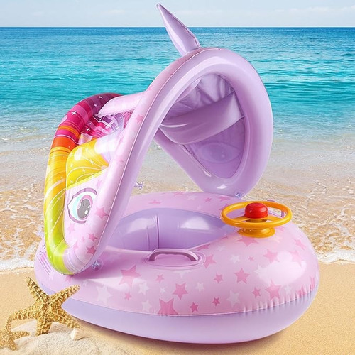 Flotador Piscina Para Niño Con Toldo Desmontable,protección