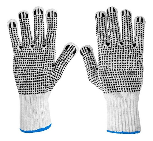 Guantes Hilaza Pepitas Pvc En Las Dos Caras X 24 Pares