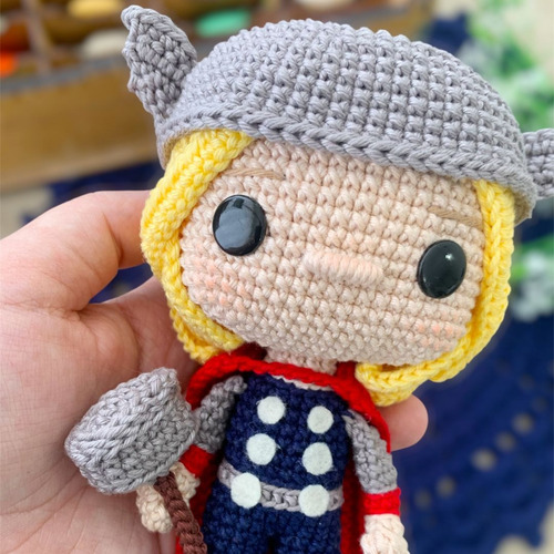 Thor Boneco De Amigurumi Os Vingadores Super-herói