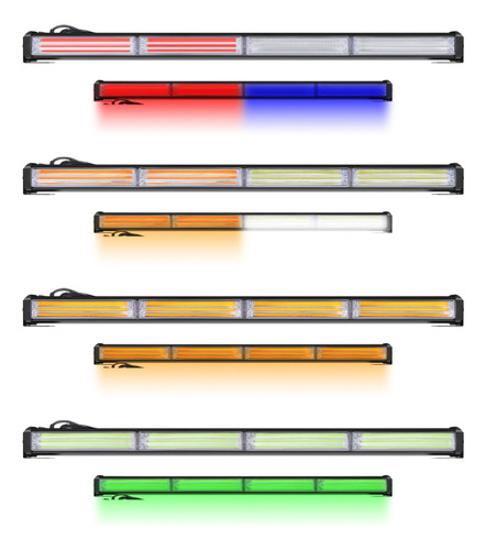 Barra Torreta Cob Led Luces Ambar  Fijas Estrob 24 PuLG 40w