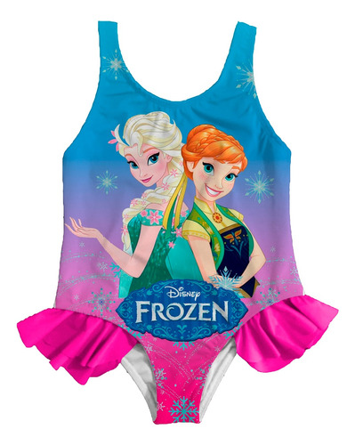 Traje De Baño Frozen Elsa Ana Vestido De Baño