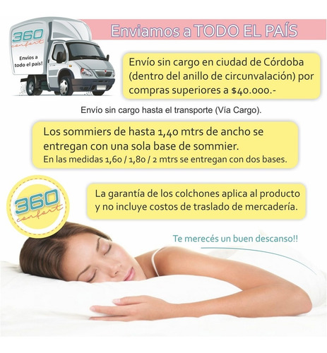 Imagen 6 de 6 de Sommier Deseo Golden Dream - 2 Plazas 140x190x23 Cuotas