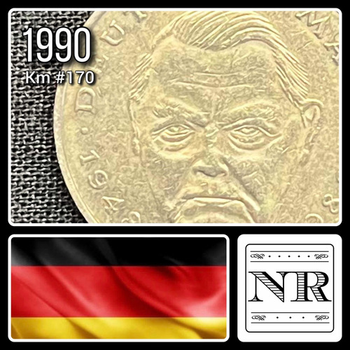 Alemania - 2 Marcos - Año 1990 J - Km #170 - Ludwig Erhard