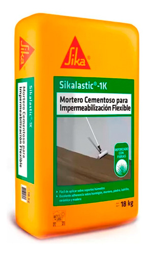 Argamassa impermeabilizante reforçada com fibra Sikalastic 1k 18kg