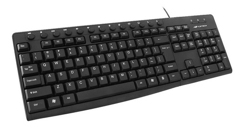 Teclado Usb Multimídia Cabo 1,90 Metros C3tech Com Ç