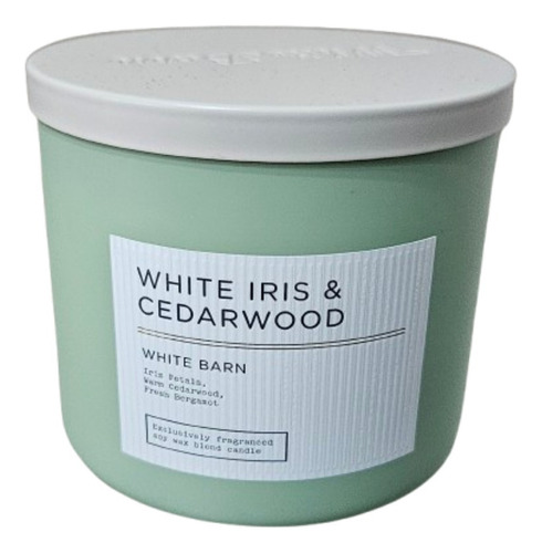 Velas Aromáticas Bath & Body Works Verde Claro Vela Aromática White Iris And Cedarwood