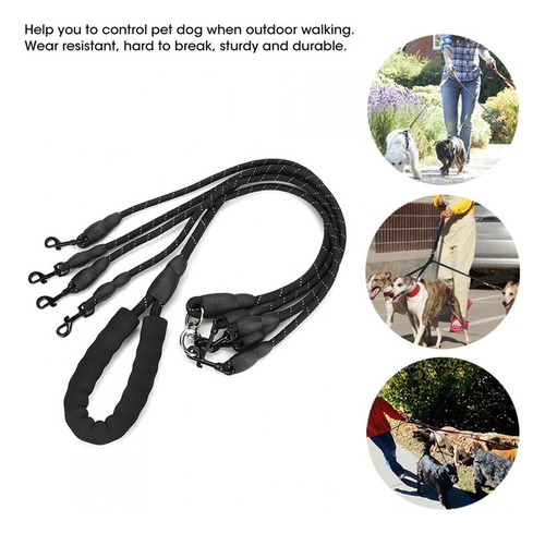 4 Perros Correa No Acoplador Cachorro Correa Ajustable 1 Cor