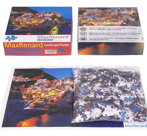 Maxrenard Puzzle De 1000 Piezas De Paisaje Costero Para...