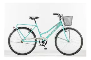 Bicicleta paseo femenina Futura Country R26 frenos v-brakes color turquesa con pie de apoyo