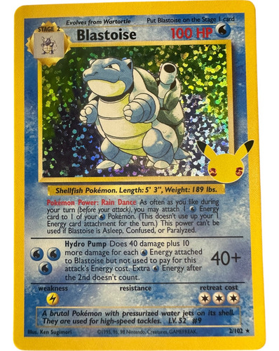Blastoise 02/102 - Celebrations - Pokemon Tcg