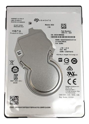 Disco Duro De 1tb 2.5  Para Lap Top (Reacondicionado)