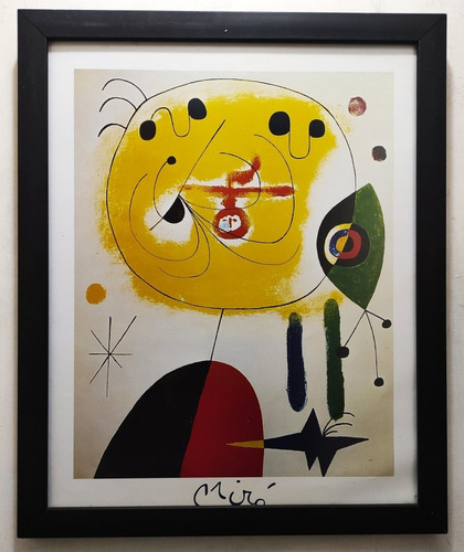 Miró _ El Pelo De Estrella Enmarcado 55 X 45 Cms