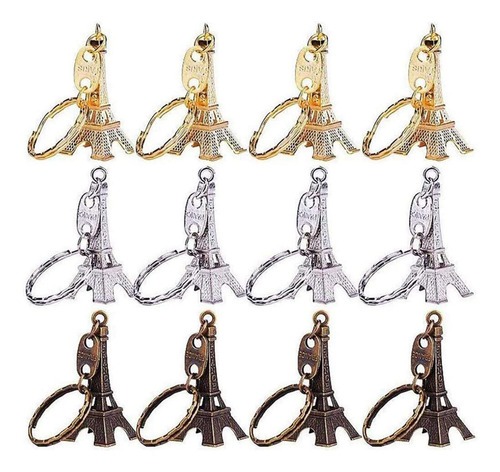 12pçs Mini Chaveiro Modelo Paris, Lembranças Francesas,