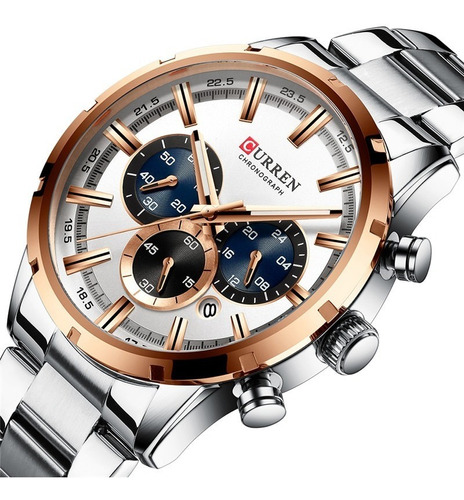 Reloj De Hombre Nuevo Diseño  Cronograph 8355 White Curren®