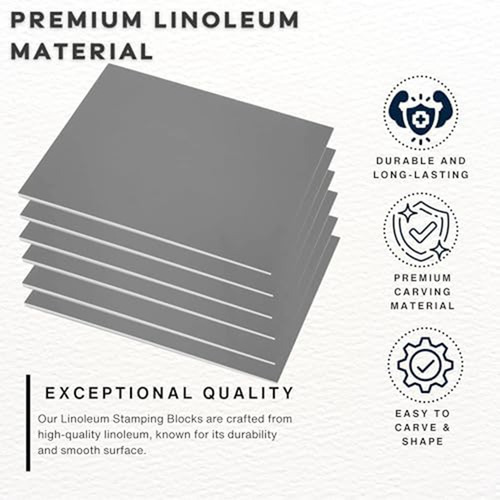 Bloques De Linóleo Para Grabado, Bloque De Sellos F De 8 X 1