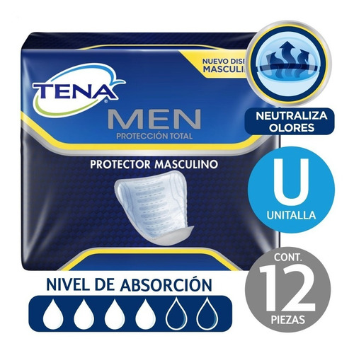 Protector Masculino Incontinencia Tena For Men 12 Un