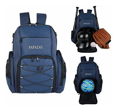 Papazau Béisbol Softbol T-ball Bat Mochila Baloncesto Mochi